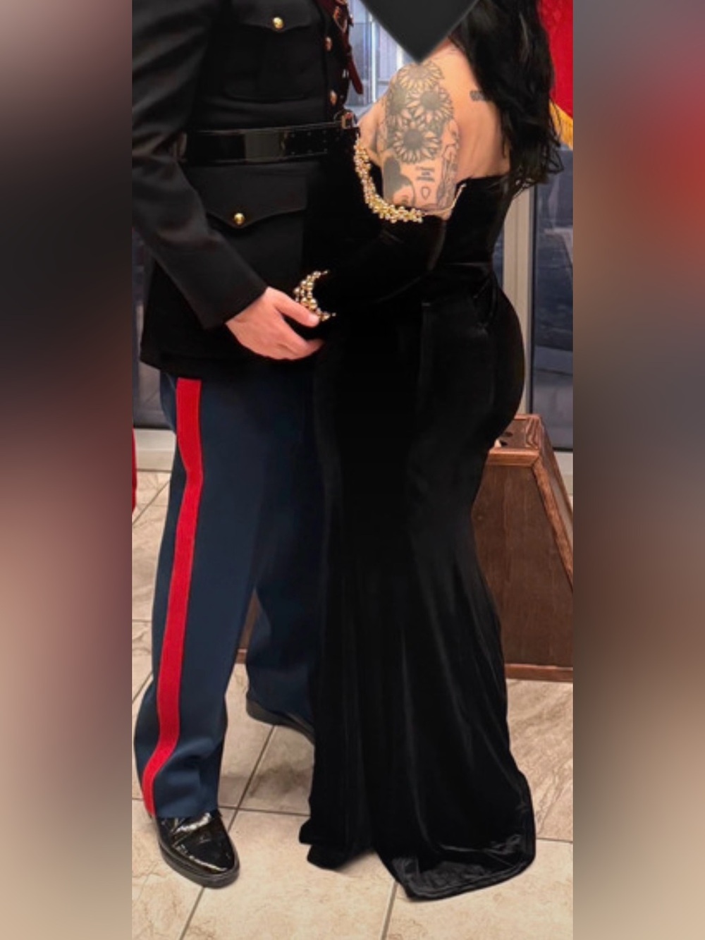 Fashion Nova Black Velvet Off-Shoulder Jumpsuit